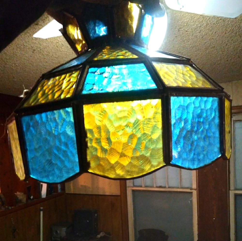 Vintage Colored Glass Lamp Shades